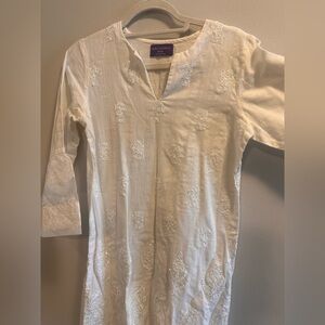 Sana Safinaz White Embroidered Top